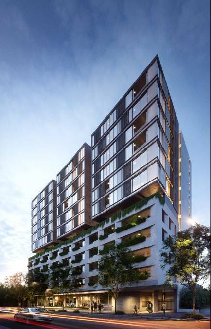 Works commence: An artist impression of the 220 apartment Veridian project which is being built on Kogarah RSL site.