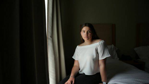Sixteen-year-old Brooke Peterson of Toongabbie in NSW has been taking opioid medications since the age of 12 to manage pain caused by Freiberg's infraction in her right foot. Photo: Max Mason-Hubers