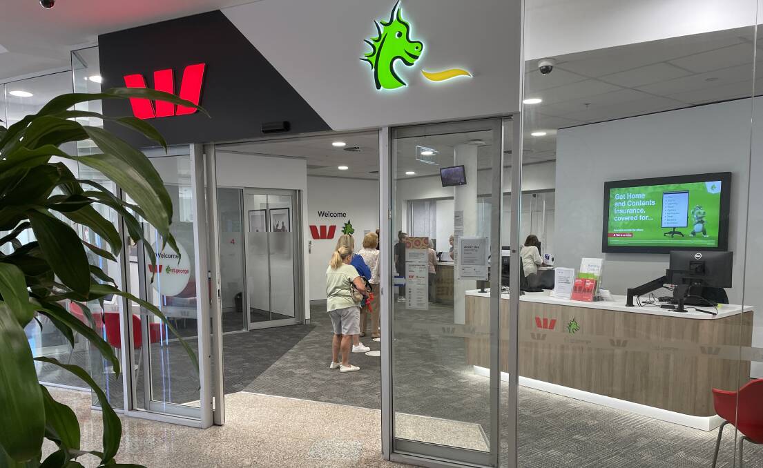 The combined Westpac-St George Bank branch at Southgate. Picture by Murray Trembath
