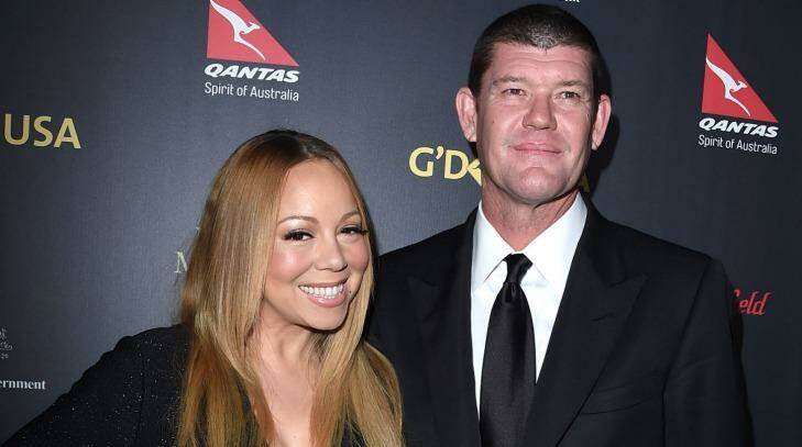 James Packer broke out his best moves to support Mariah Carey at her Las Vegas residency on Tuesday night. Photo: Wire Image