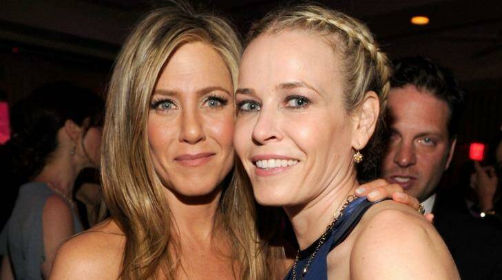 As the world waits with bated breathe for Jennifer Aniston's first reaction, her BFF Chelsea Handler may have given some insight. Photo: Kevin Mazur/VF13
