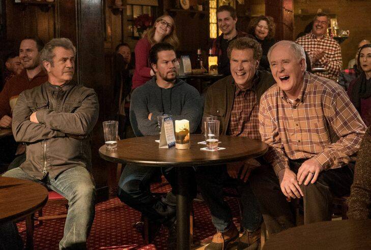 Mel Gibson plays Kurt, Mark Wahlberg plays Dusty, Will Ferrell plays Brad and John Lithgow plays Don in Daddy's Home 2 from Paramount Pictures. Mel Gibson (left), Mark Wahlberg, Will Ferrell and John Lithgow in Daddy's Home 2.