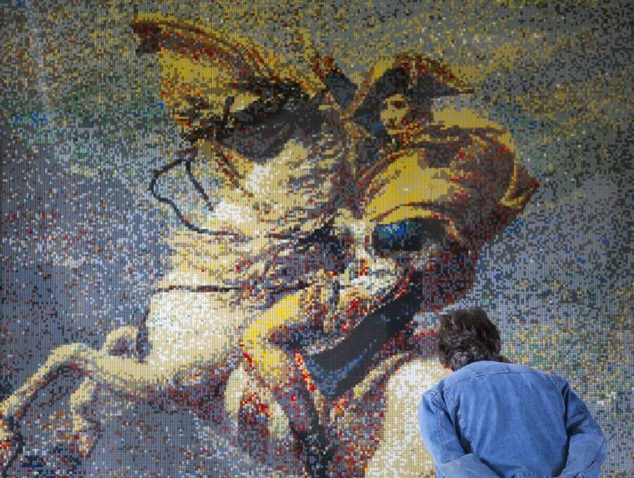 A Lego picture of Napoleon is part of an exhibition in Waterloo, Belgium,  to mark the bicentenary of the Battle of Waterloo.  Photo: Yves Herman