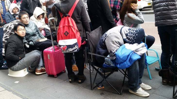 You'd think the iPhone 6 was free, for the lines waiting outside stores. Photo: Hannah Francis