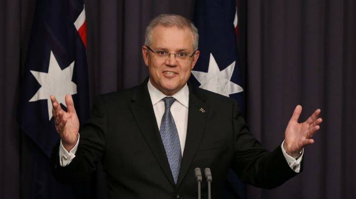 Treasurer Scott Morrison during a press conference in Parliament House in Canberra on Friday 29 April 2016.  Photo: Andrew Meares