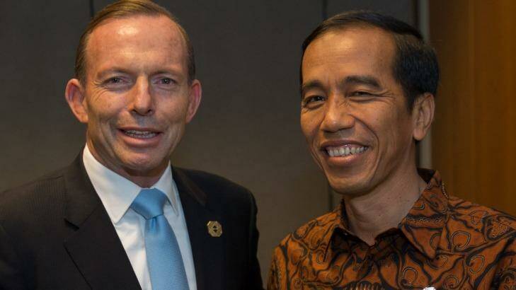 Australian Prime Minister Tony Abbott and Indonesian President Joko Widodo at the G20. Photo: Handout