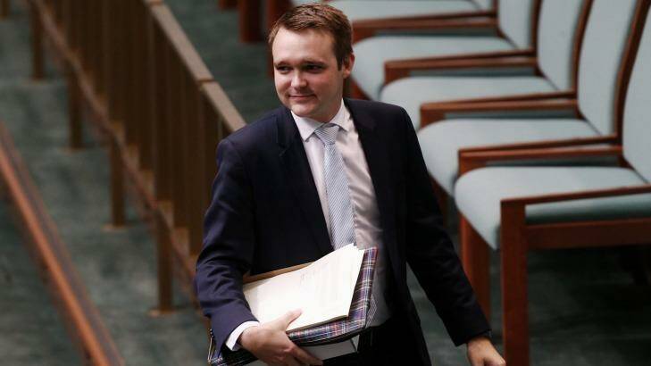 Wyatt Roy, pictured here during Question Time in February, has been criticised for travelling to Iraq.  Photo: Andrew Meares
