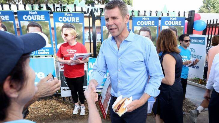 Exit polling has predicted a comfortable win for Premier Mike Baird.  Photo: Andrew Meares