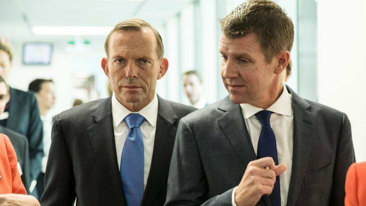 "Internal distractions are never helpful": Premier Mike Baird's NSW election hopes may be hurt by the negative perceptions of the Prime Minister. Photo: Nic Walker