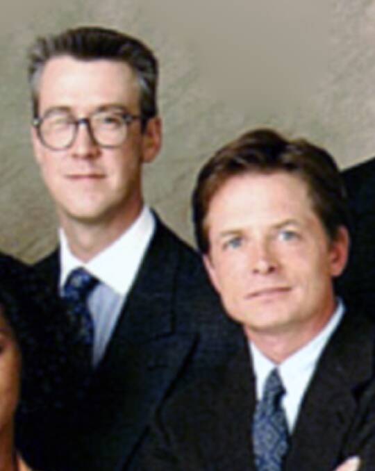 Alan Ruck (left), Michael J. Fox