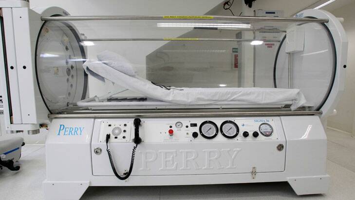 A hyperbaric chamber.
