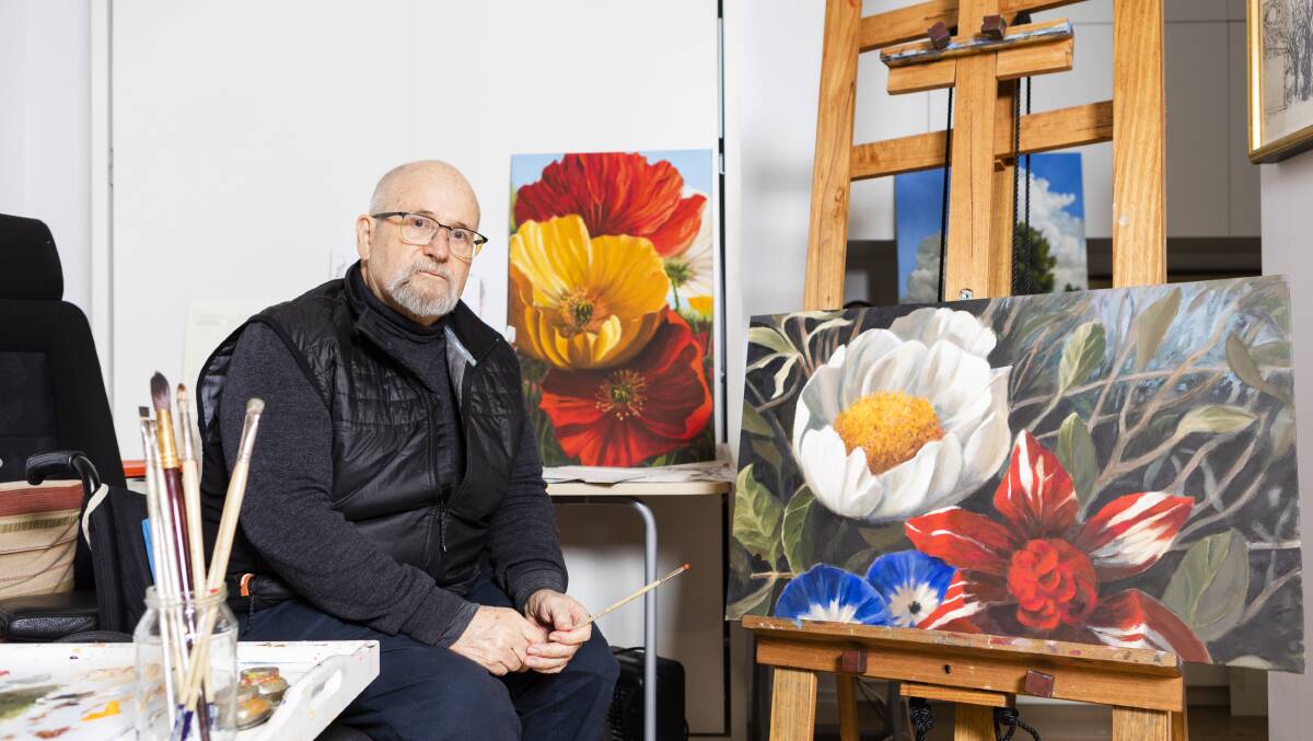 Roger Beale, the former environment secretary during consecutive Howard governments, now spends his retirement as an artist. Picture: Jamila Toderas