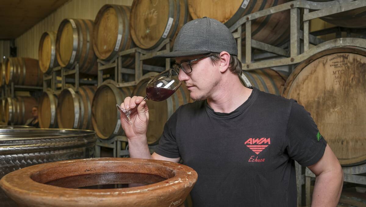 Ben Pearson of Peco Wines is maturing pinot noir in a Georgian Kvevri. Picture: Craig George