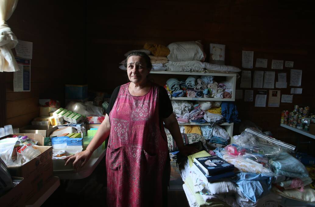 Veronica Abbott in the Quaama School of Arts community relief centre, where she's worked tirelessly since January 5.