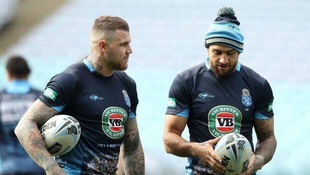 Booze brothers? It was reported on NRL 360 that Josh Dugan and Blake Ferguson spent up to eight hours in a pub the Friday before Origin III. Photo: Mark Kolbe