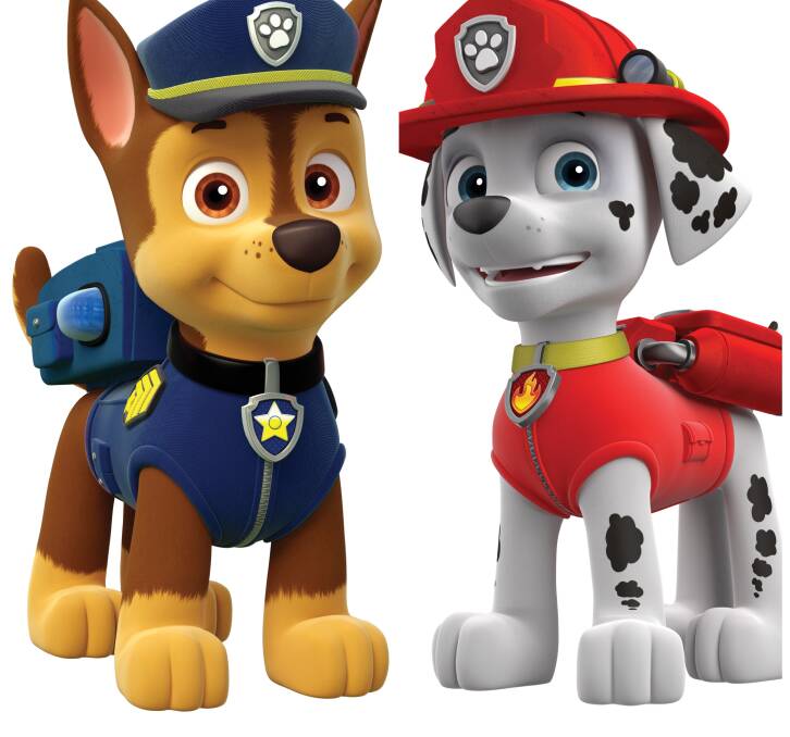 Chase and Marshall from PAW Patrol.
