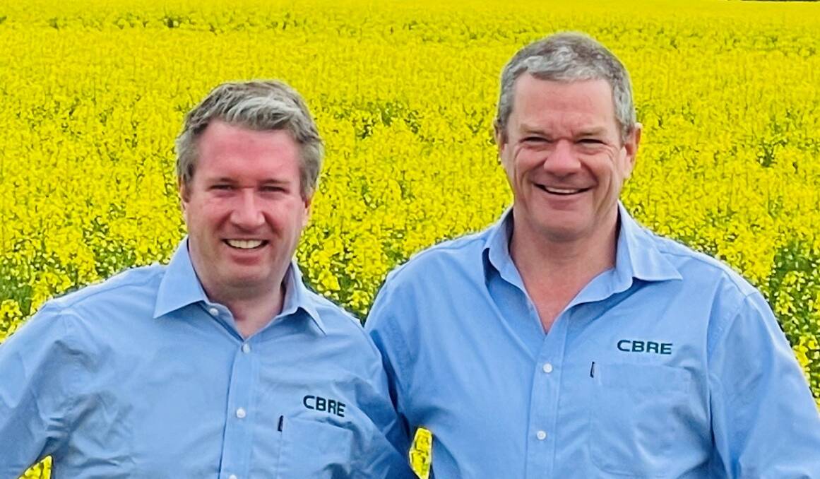 CBRE executives James Auty and David Goodfellow were delighted with the results of the Shenhua sale in NSW.