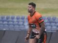 Starford To'a at Wests Tigers training in Campbelltown this week. Picture: Simon Bennett