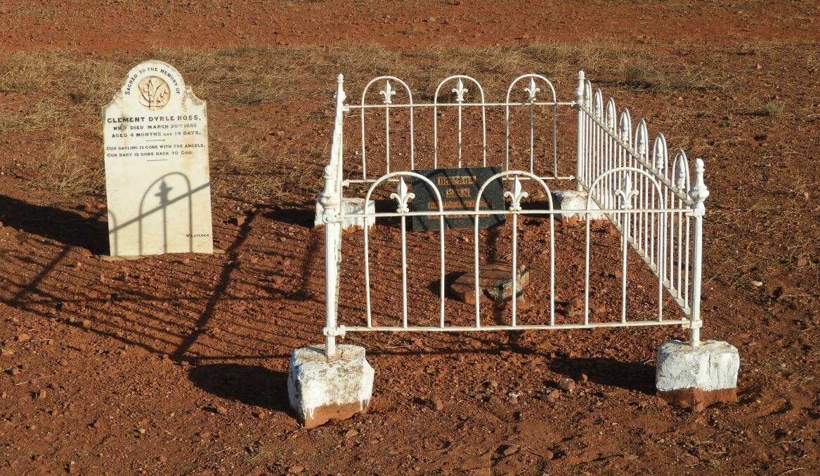 NO PLACE FOR KIDS: These lonely desert graves, dating back to the 1800s, are the
final resting places for two children.
