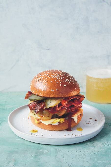 American cheese and bacon burger. Picture: Petrina Tinslay