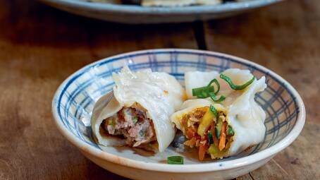 Pork and vegetable gyozas. Picture: Supplied