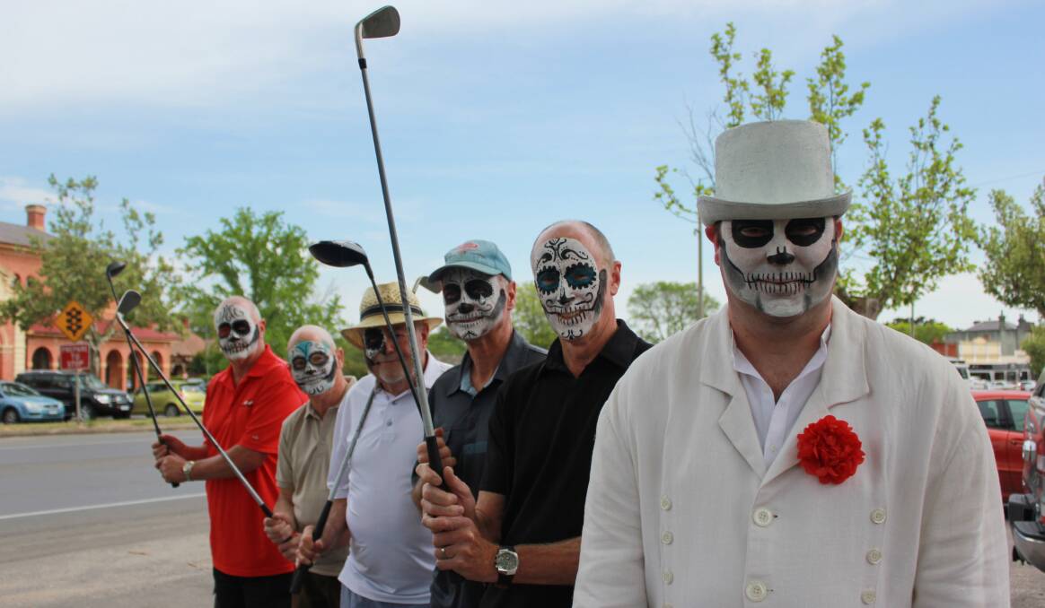 TALKING POINT: Creswick golfers get into the spirit for Day of the Dead. Picture: Ashleigh McMillan