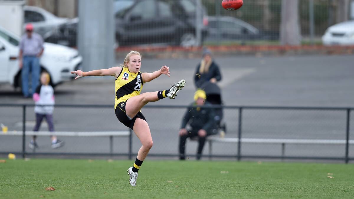 BACK AT HOME: Bendigo football product Kodi Jacques can't wait for the opportunity to play on the QEO in her debut season as an AFLW player. Picture: GLENN DANIELS