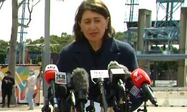 Curfew to go: NSW Premier Gladys Berejiklian addresses today's NSW COVID-19 press conference. 