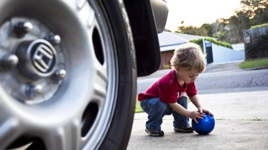 Watch out: Driveway accidents claim an average of seven young lives each year. Picture: Kidsafe Victoria