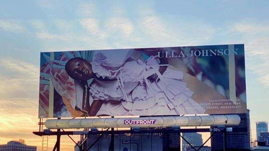 STARDOM: Madel Ajok appears on a New York billboard. Photo: Instagram 