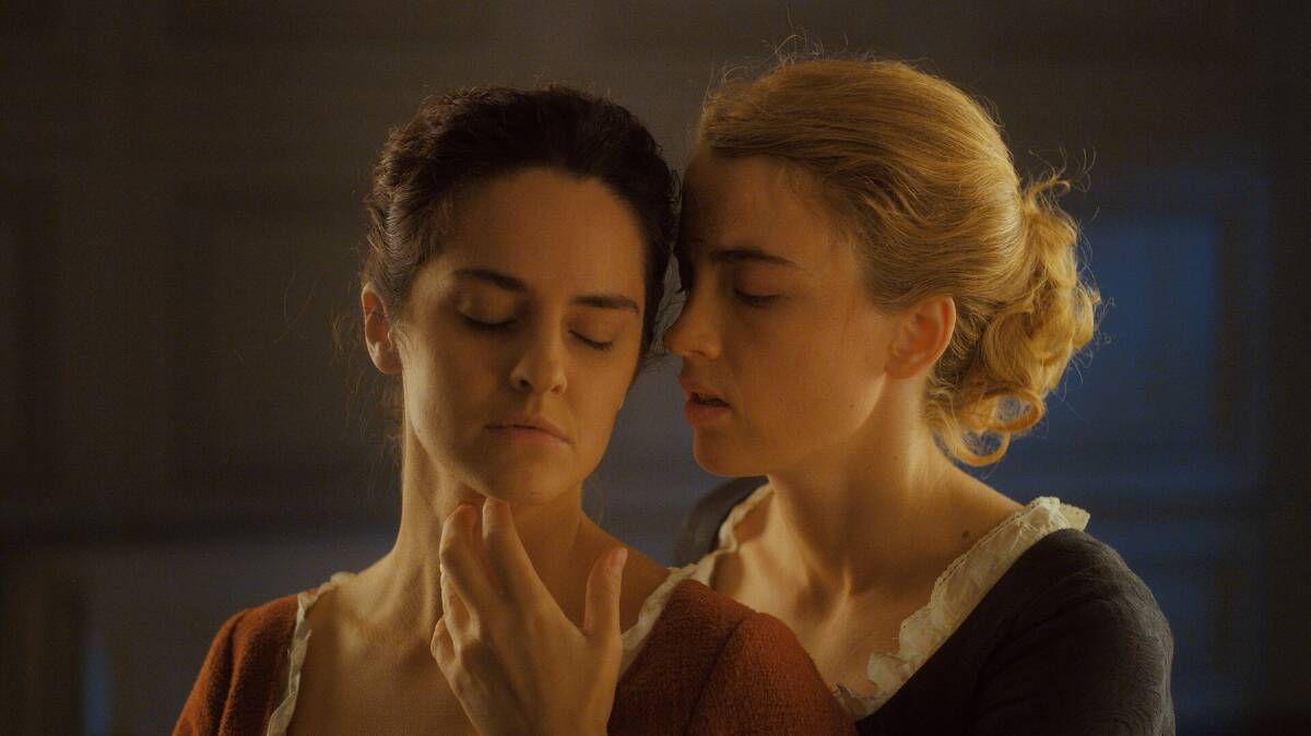 Noémie Merlant, left and Adèle Haenel in Portrait of a Lady on Fire. Picture: MIFF