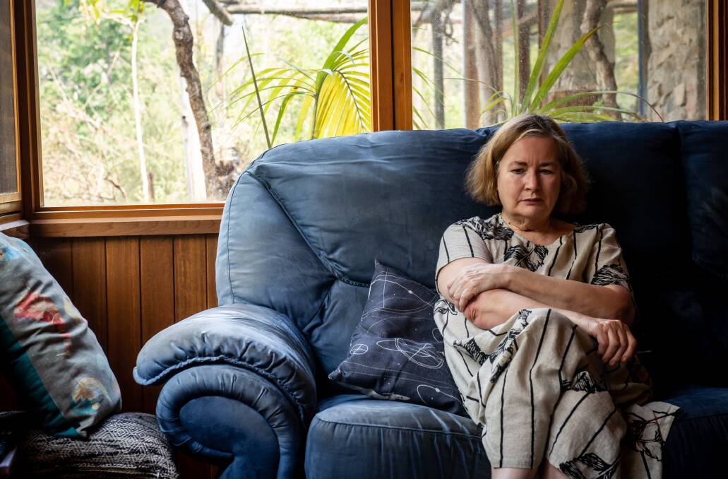 Araluen author Jackie French has fled the home she shares with her husband, Bryan Sullivan, several times during the emergency fire evacuations in the area this summer. Picture: Karleen Minney