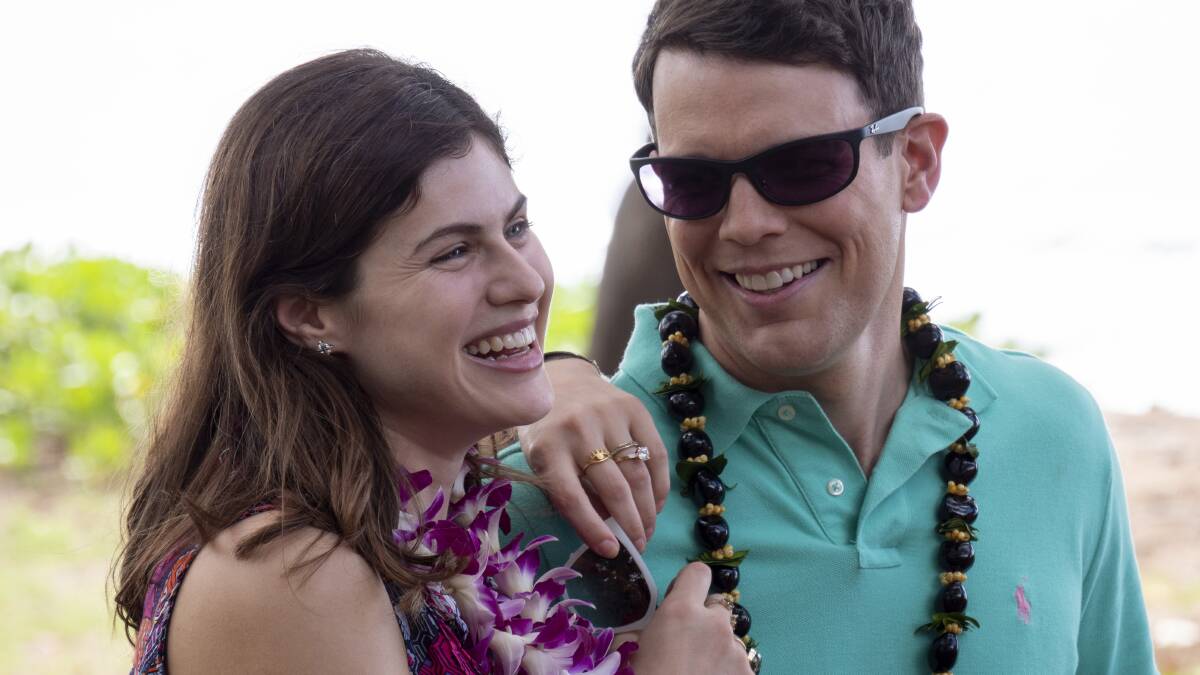Alexandra Daddario and Jake Lacy in The White Lotus. Picture: Binge/Foxtel