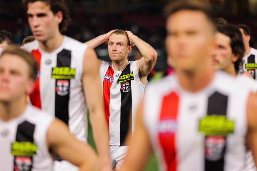 St Kilda suddenly finds itself in an awkward position with a 2-4 win-loss record and a poor percentage. Photo: Daniel Kalisz/Getty Images