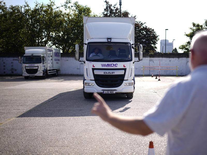 The UK is stepping up tests for truck drivers, amid a national shortage affecting fuel and supplies.