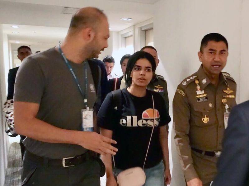 The father of Saudi woman Rahaf Alqunun has arrived in Bangkok asking to see her.
