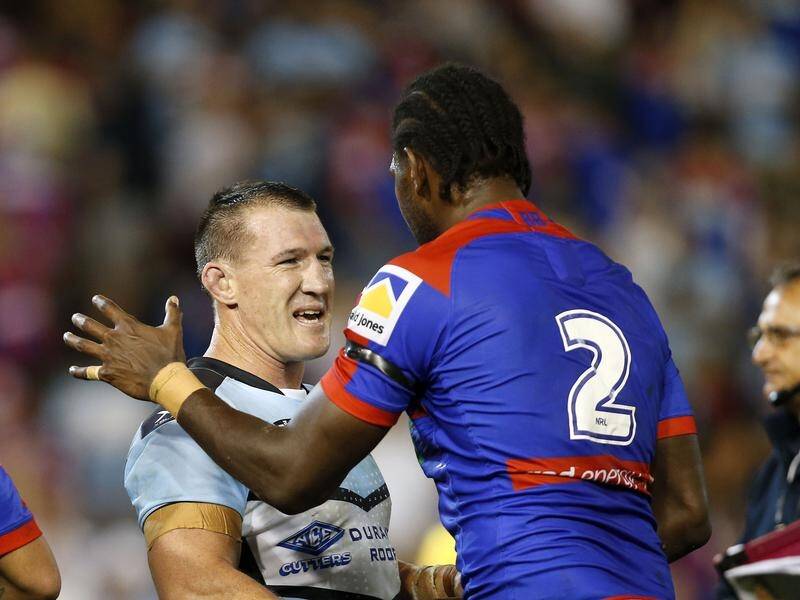 Cronulla's Paul Gallen (L) has praised Newcastle, saying they have a different look this NRL season.