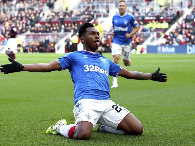 Rangers Alfredo Morelos netted Rangers' equaliser in the 1-1 draw with Hearts.