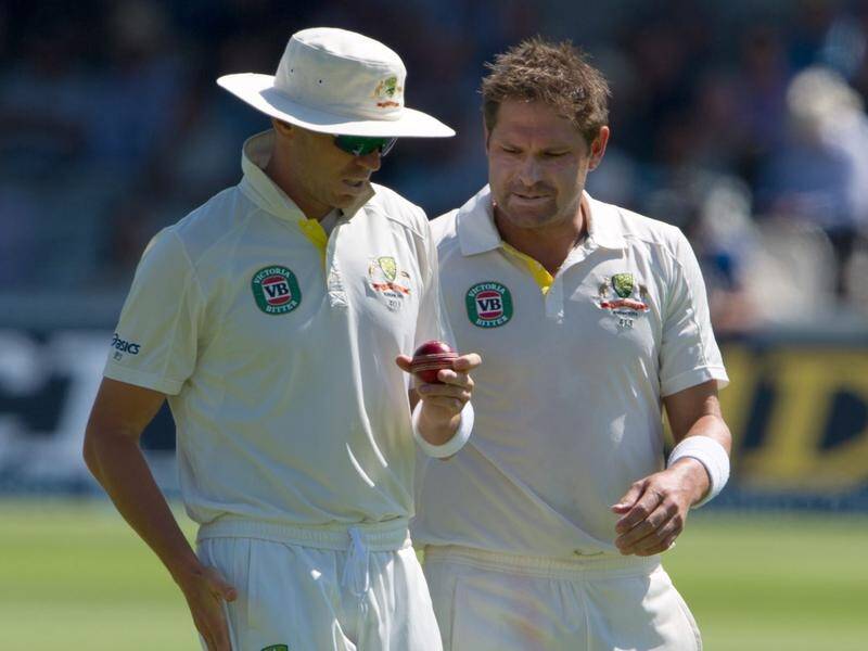 Former teammates: Ryan Harris (r) says he feels for overlooked quick Peter Siddle (l).