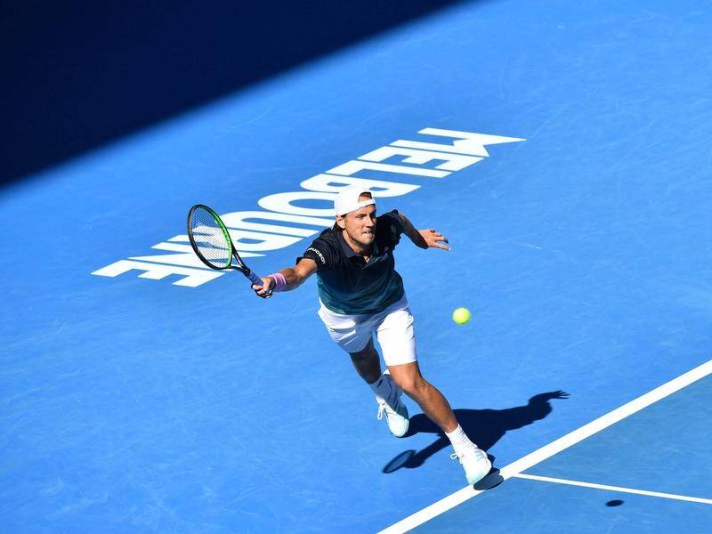 Lucas Pouille attempts to end top seed Novak Djokovic's quest for a seventh Australian Open title.