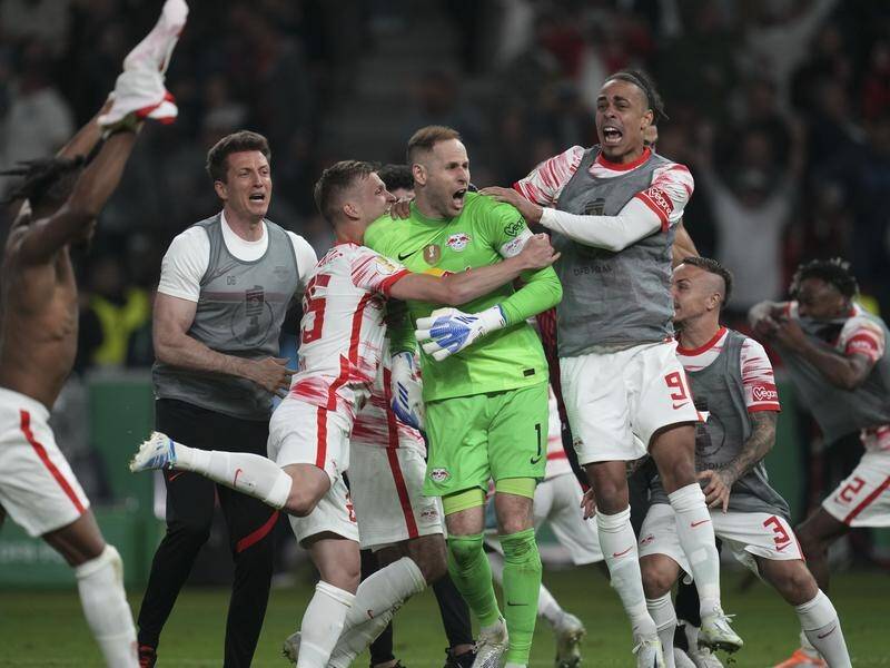 RB Leipzig are celebrating their first trophy success after winning the German Cup final.