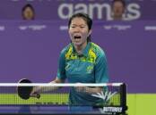 Yangzi Liu has won a bronze medal for Australia in the women's singles at the Commonwealth Games. (AP PHOTO)