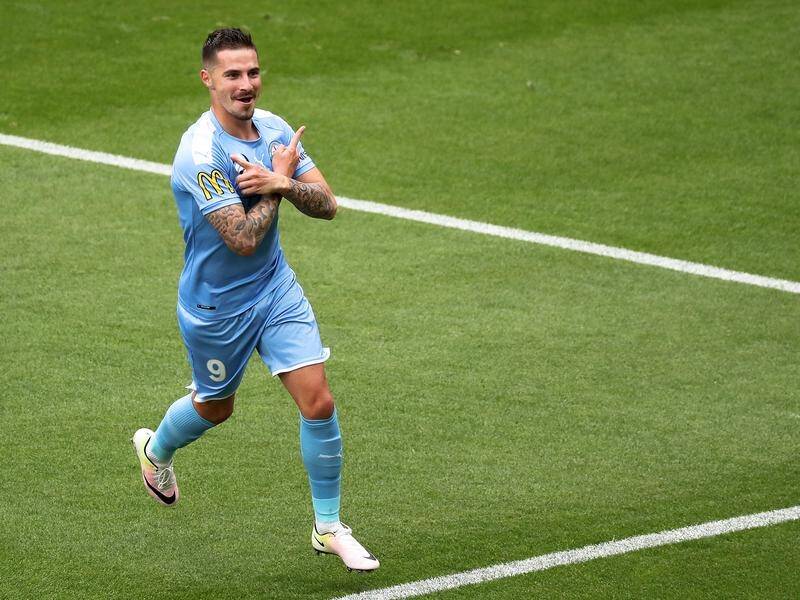 Two Jamie Maclaren goals have helped Melbourne City to their opening win of the A-League season.