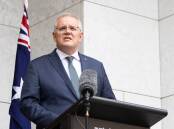 Prime Minister Scott Morrison speaks to the media on Thursday, the day after he floated the possibility of lowering the age required to drive a forklift. Picture: Sitthixay Ditthavong